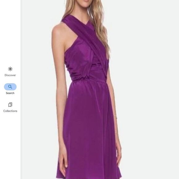 AMOUR VERT IVONNE DRESS IN PURPLE SILK - Picture 11 of 11